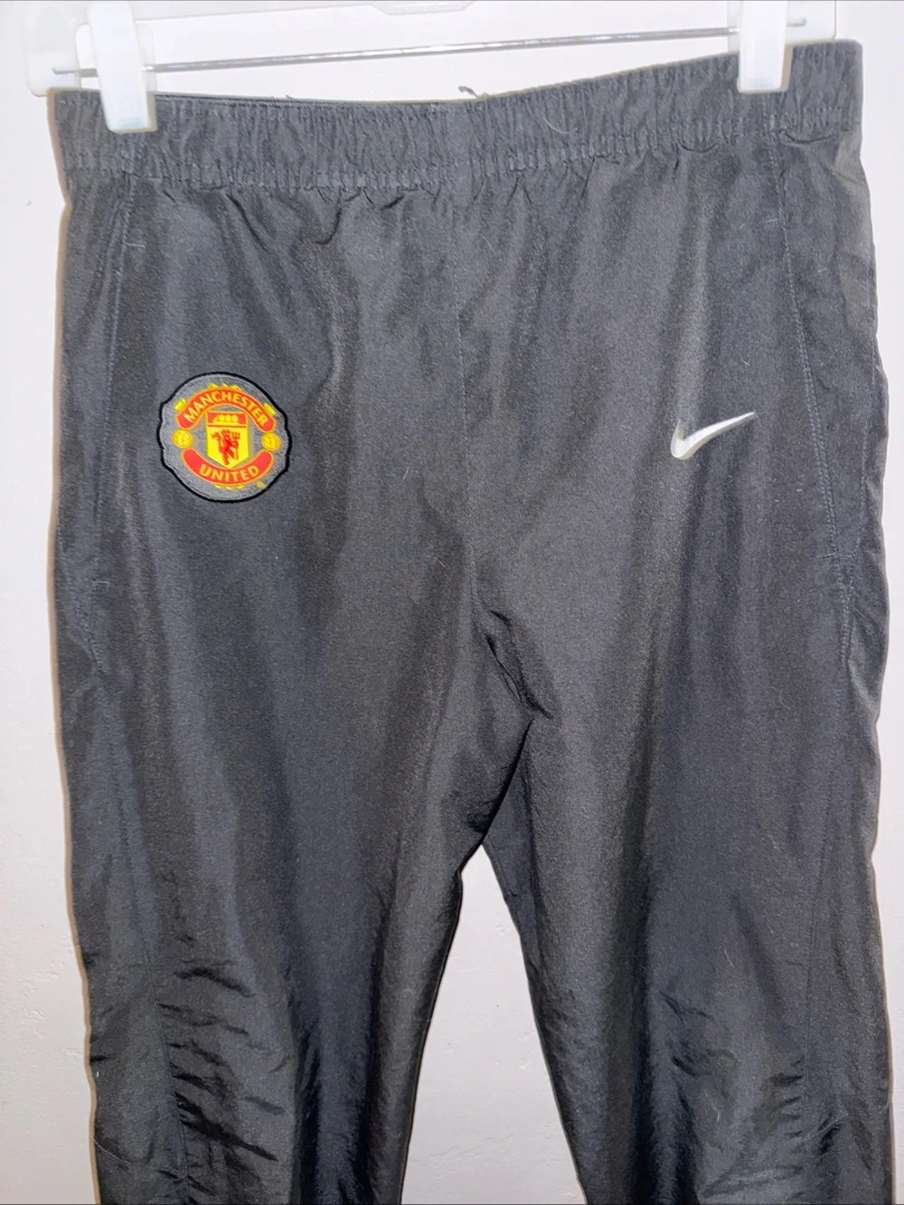Vintage Y2k 00's Nike Manchester United Nylon Track Pants Drill Blockcore Men'L